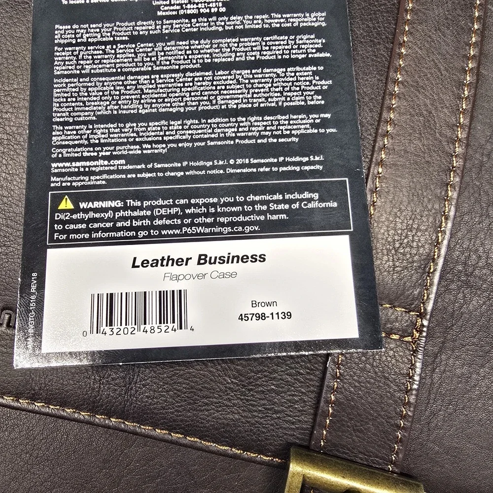 Samsonite leather business